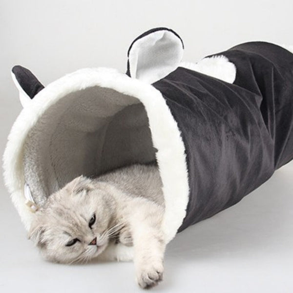 HKM-3664573 Cartoon Animal Plush Sounding Toys - Black Cat, Dinosaur, Giraffe, Cat Tunnel, 24cm Diameter, Flannel Paper