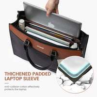 HKM-366547 Professional Laptop Tote Bag for 15.6 to 17 Inch Laptops - Lightweight Clutch Purse for Office and Business Use