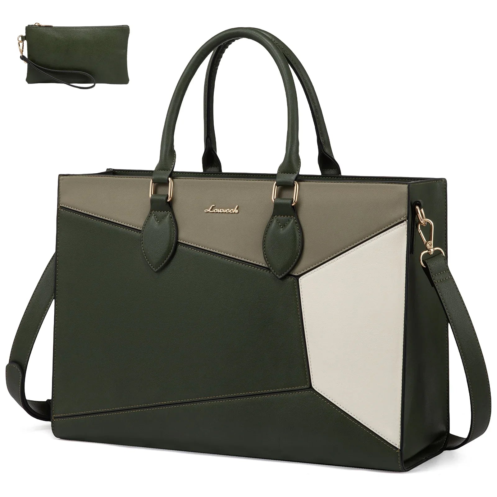 HKM-366547 Professional Laptop Tote Bag for 15.6 to 17 Inch Laptops - Lightweight Clutch Purse for Office and Business Use