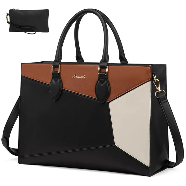 HKM-366547 Professional Laptop Tote Bag for 15.6 to 17 Inch Laptops - Lightweight Clutch Purse for Office and Business Use
