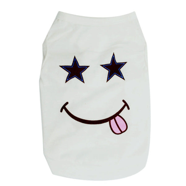 HKM-3665853 Leisurely Polyester Smiley Pet Vest for Comfort and Style