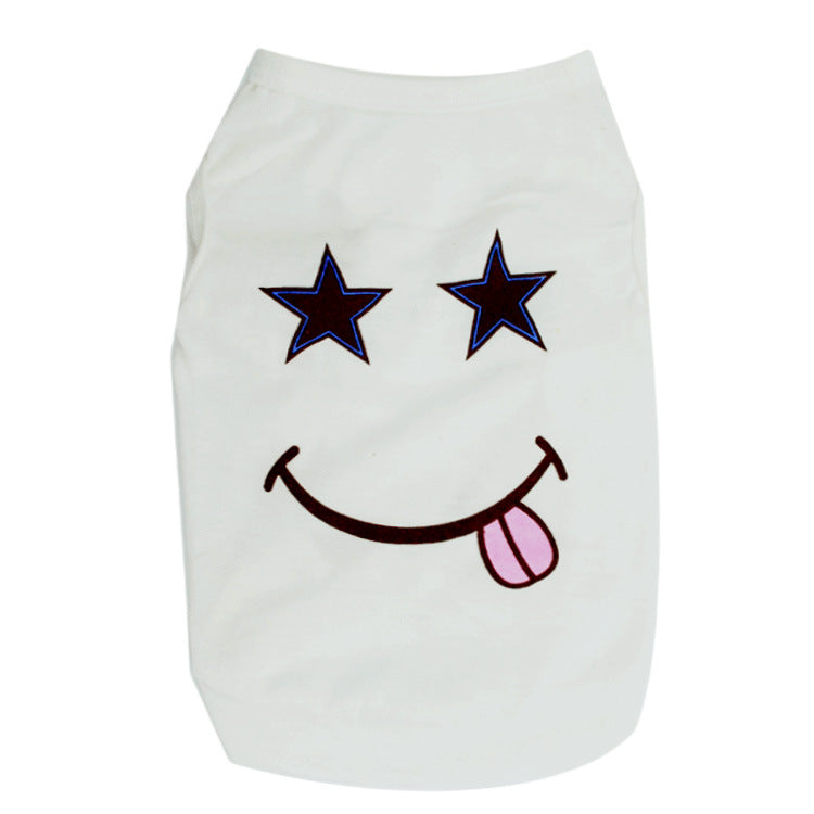 HKM-3665853 Leisurely Polyester Smiley Pet Vest for Comfort and Style