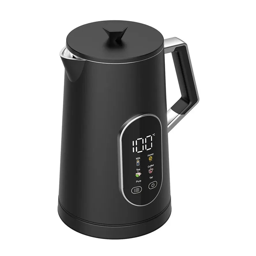 HKM-366611 1.7L Stainless Steel Electric Kettle with Smart Temperature Control for Home and Office