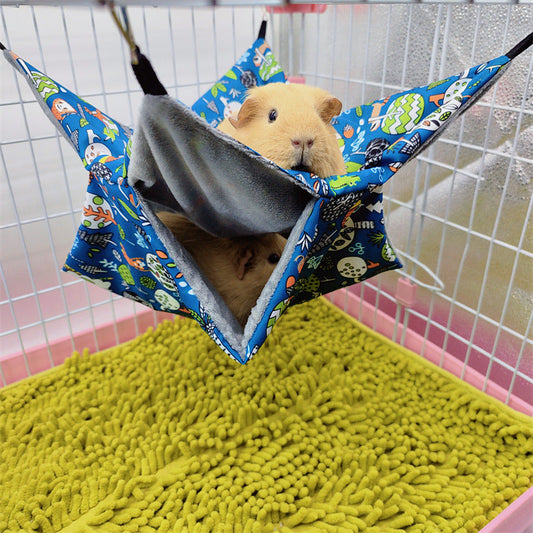 HKM-3666877 Double-layer Warm Hammock for Hamsters - Available in Multiple Colors and Sizes