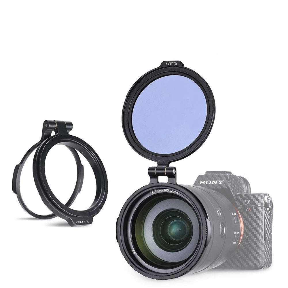 HKM-366739 Rotatable Flip Adapter Ring for Quick NC Filter Switch, Compatible with Most Camera Lenses, Aluminium Alloy Design