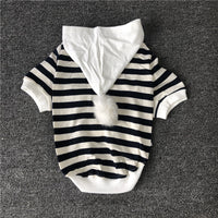 HKM-3667645 Cute Cotton Bulldog Clothing for Small and Medium Dogs - Striped Red and White or Blue and White