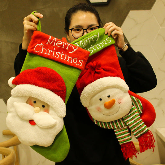 HKM-366803 Christmas Stockings Set in Large, Medium, and Small Sizes for Festive Decor