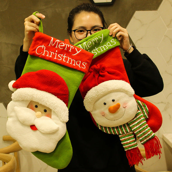 HKM-366803 Christmas Stockings Set in Large, Medium, and Small Sizes for Festive Decor