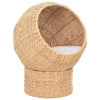 HKM-3668541 Natural Seagrass Cat Basket with Removable Cushion for Cozy Indoor Relaxation
