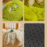 HKM-3669309 Dog Thermal Winter Bed - Small & Medium Sizes, Green Monster Design