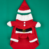 HKM-3669437 Red Cartoon Dog Costume for Small Pets - XS to XL Size, Includes Clothes and Cap