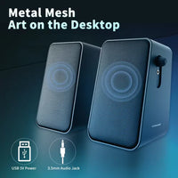 HKM-366995 Dual 10W High-Fidelity Stereo Speakers with Deep Bass for Enhanced Sound Experience