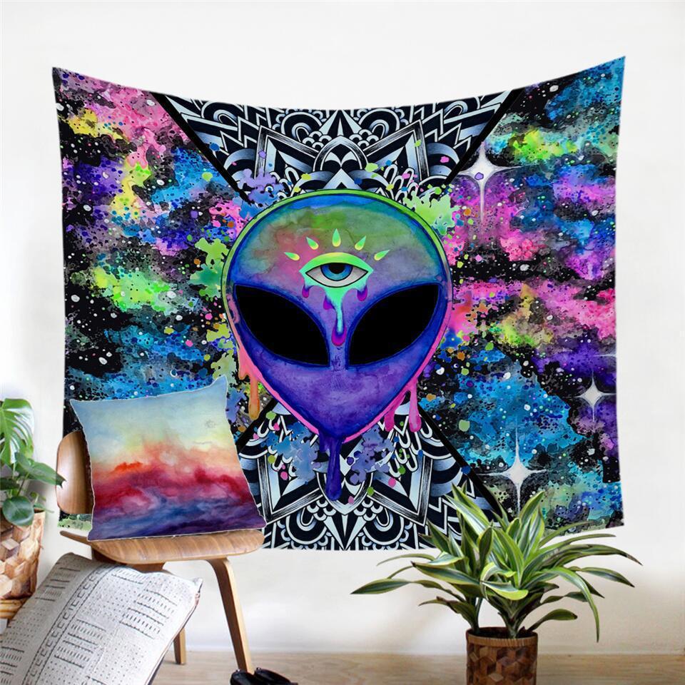 HKM-367059 Digital Printed Polyester Fiber Tapestry for Modern Home Decor