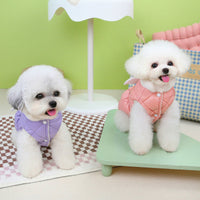 HKM-3670845 Cute Cotton Pet Skirt for Small Dogs in Pink and Purple, Casual Style, Available in XS to XL