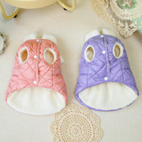 HKM-3670845 Cute Cotton Pet Skirt for Small Dogs in Pink and Purple, Casual Style, Available in XS to XL