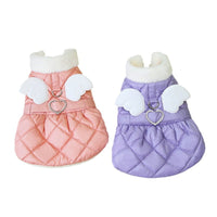 HKM-3670845 Cute Cotton Pet Skirt for Small Dogs in Pink and Purple, Casual Style, Available in XS to XL