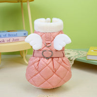 HKM-3670845 Cute Cotton Pet Skirt for Small Dogs in Pink and Purple, Casual Style, Available in XS to XL