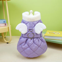 HKM-3670845 Cute Cotton Pet Skirt for Small Dogs in Pink and Purple, Casual Style, Available in XS to XL