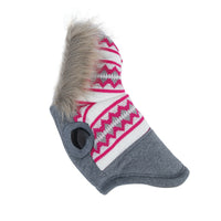 HKM-3671613 Gray Two-Legged Dog Trench Coat with Plush Fur Collar