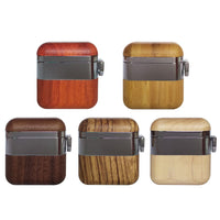 HKM-367187 Wooden Wireless Bluetooth Headset Cover Compatible with iPhone Models - Lightweight & Durable Design