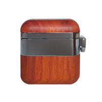 HKM-367187 Wooden Wireless Bluetooth Headset Cover Compatible with iPhone Models - Lightweight & Durable Design