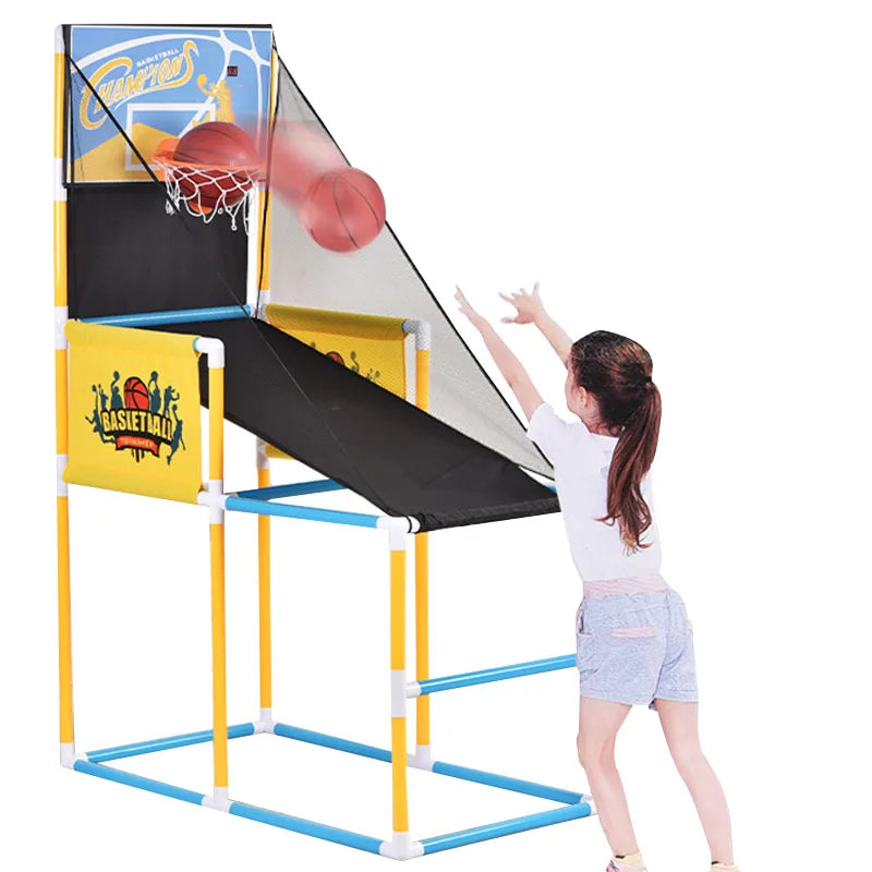 HKM-367251 Indoor Basketball Shooting Stand with Electronic Scoreboard for Kids Ages 3+