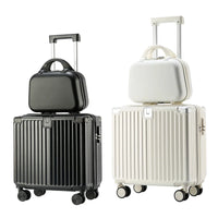 HKM-367379 Compact 18-Inch Travel Suitcase with Handle and Laptop Stand, Perfect for Mini Getaways