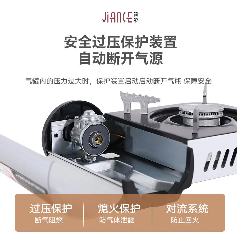 HKM-367507 Portable Mini Gas Stove for Outdoor Cooking and Campfire Grilling