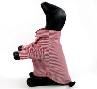 HKM-3675581 Casual Puff Sleeve Striped Pet Clothes in Blue and Red for All Sizes