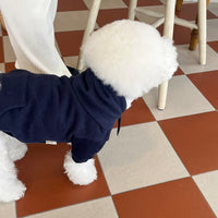 HKM-3676093 Cozy Hooded Sweater for Small Puppies and Cats - Gray & Dark Blue, Sizes XS to XL