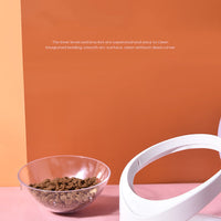 HKM-3676989 Transparent Cat Bowl with Bracket for Optimal Feeding Position