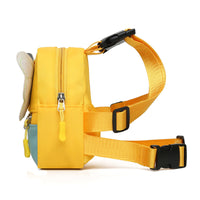 HKM-3677245 Pet Canvas Backpack for Small Dogs with Towing Rope - Casual and Simple Design in Green, Orange, and Beige