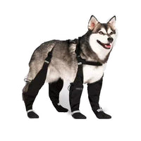 HKM-3677629 Waterproof Reflective Elastic Dog Shoes - Non-Slip, Warm, Wear-Resistant