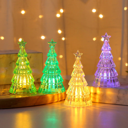 HKM-367763 Crystal Night Lamp Christmas Tree Decoration in Various Colors