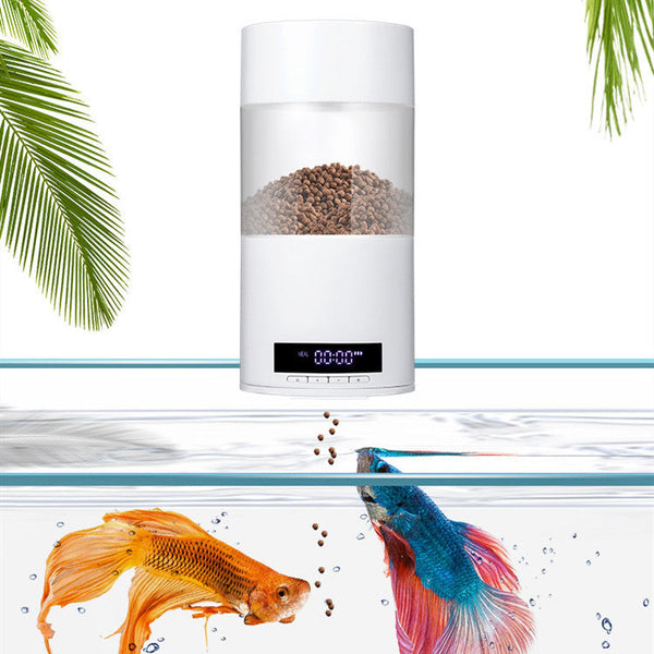HKM-367827 Automatic Fish Feeder for Aquarium Tanks - 1.5m USB, 2-Month Battery Life, Durable ABS Material