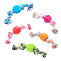 HKM-3679421 Durable Cotton Rope Double Knot Ball for Dog Chewing and Tooth Cleaning