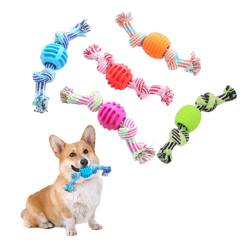 HKM-3679421 Durable Cotton Rope Double Knot Ball for Dog Chewing and Tooth Cleaning