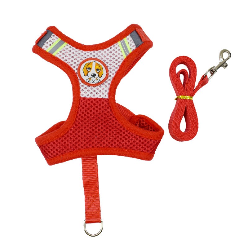 HKM-3680061 Double-Layer Mesh Traction Chest Harness for Pets - Available in Multiple Colors