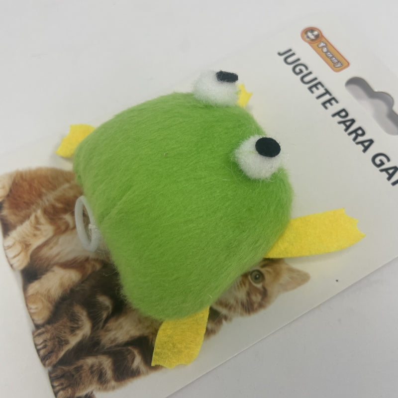 HKM-3680445 Electric Frog Cat Toy - Interactive Laser Chaser for Engaging Playtime
