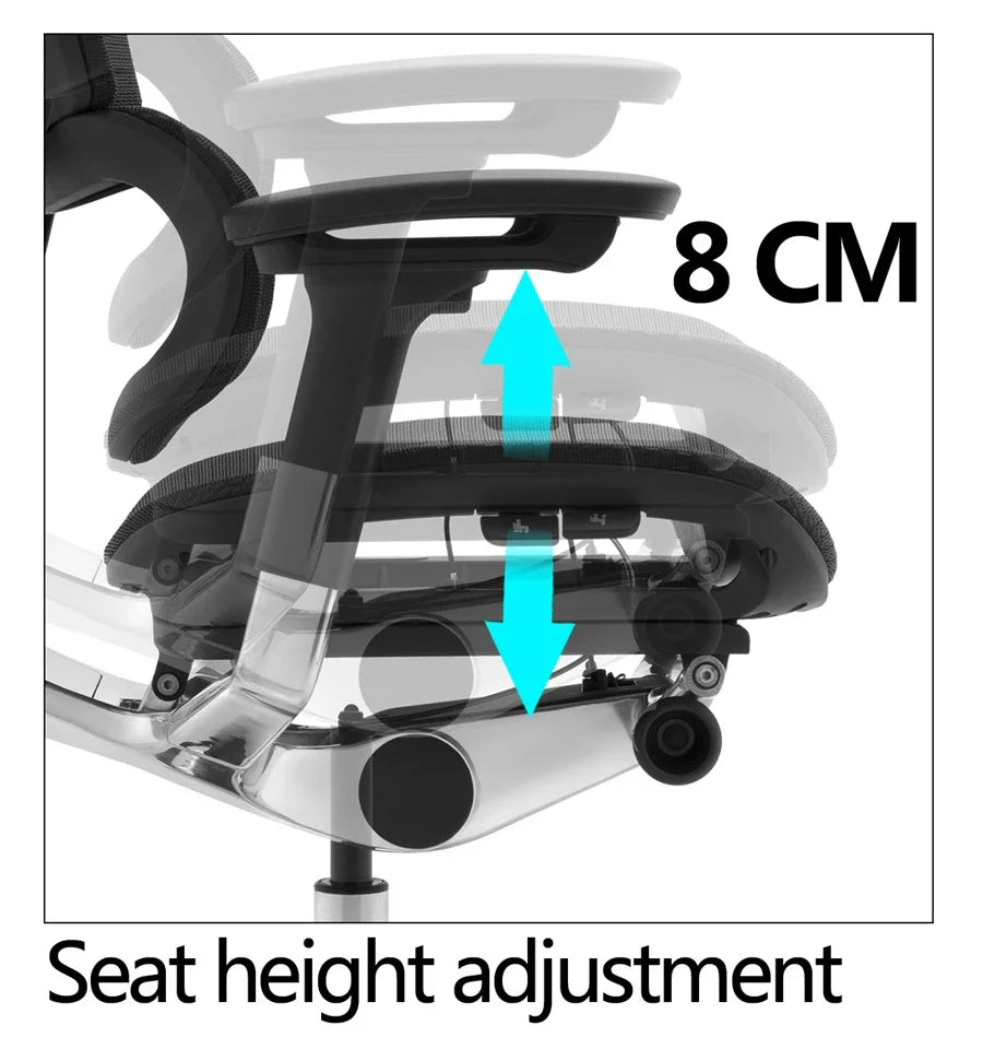 HKM-368083 Ergonomic Height Adjustable Mesh Office Chair with Swivel Design for Home and Workspace