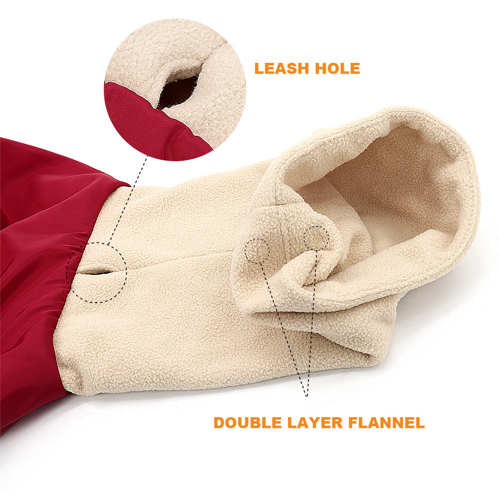 HKM-3681341 Plus Size Thickened Waterproof Pet Clothes with Long Neck Stitching for Dogs