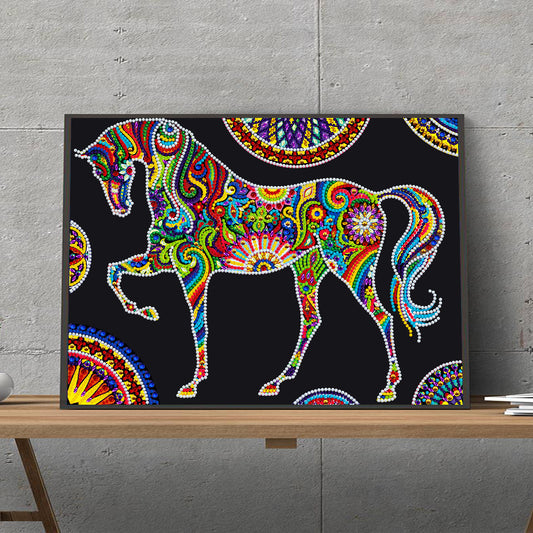 HKM-368147 Luminous Diamond Painting Kit for Adults – Complete DIY Decoration with Colored Diamonds and Printed Design