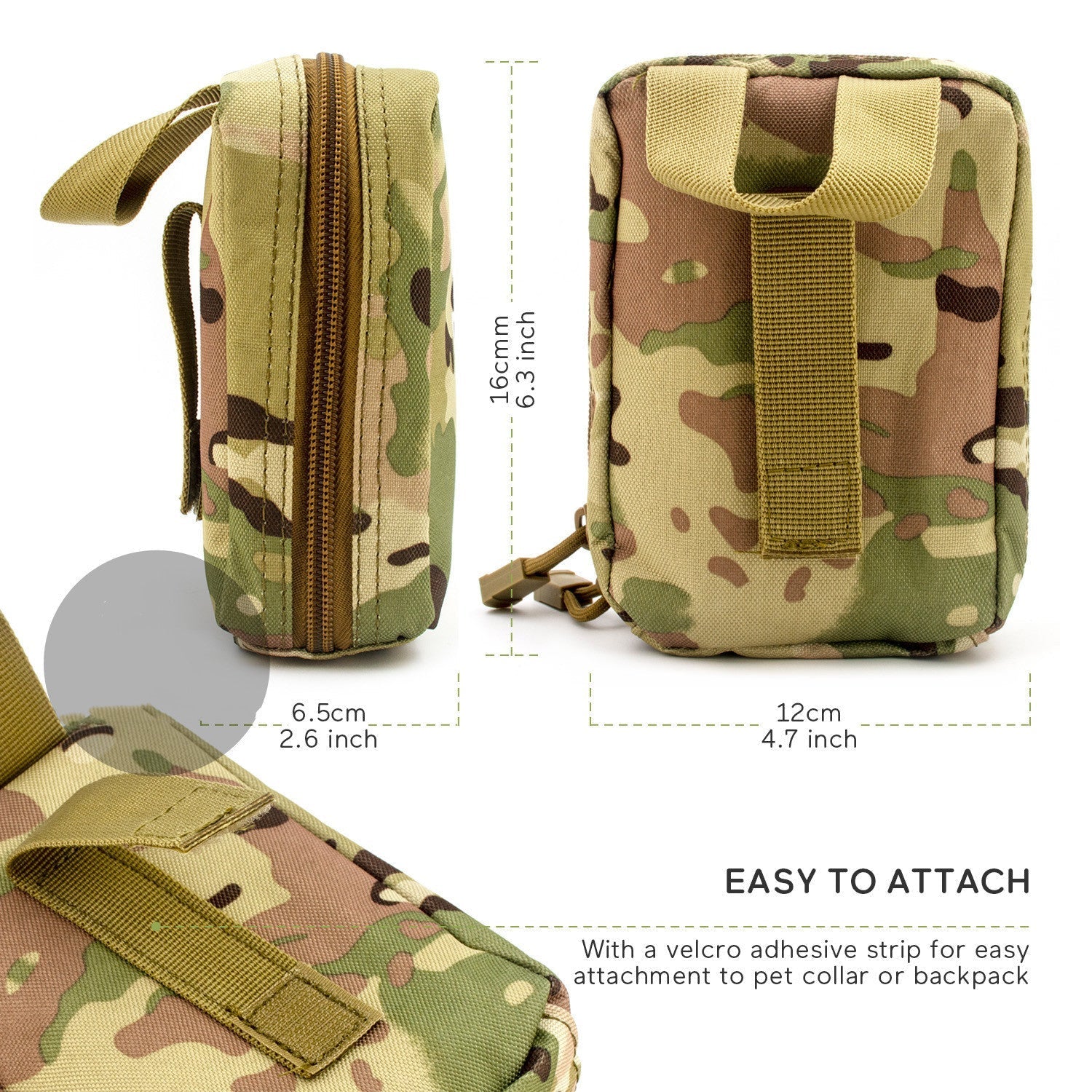 HKM-3683005 Outdoor Camouflage Dog First Aid Kit - 72 Essential Supplies for Emergency Care