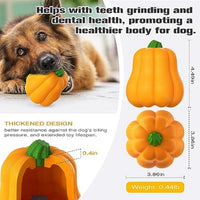 HKM-3684029 Squeaky Yellow Pumpkin Dog Toy with Throwing Drawstring for Halloween Fun
