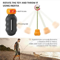 HKM-3684029 Squeaky Yellow Pumpkin Dog Toy with Throwing Drawstring for Halloween Fun
