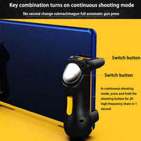 HKM-368467 Gamepad Tablet Accessory with Chicken Handle for Smartphones - Force Feedback Compatible with Elite Games