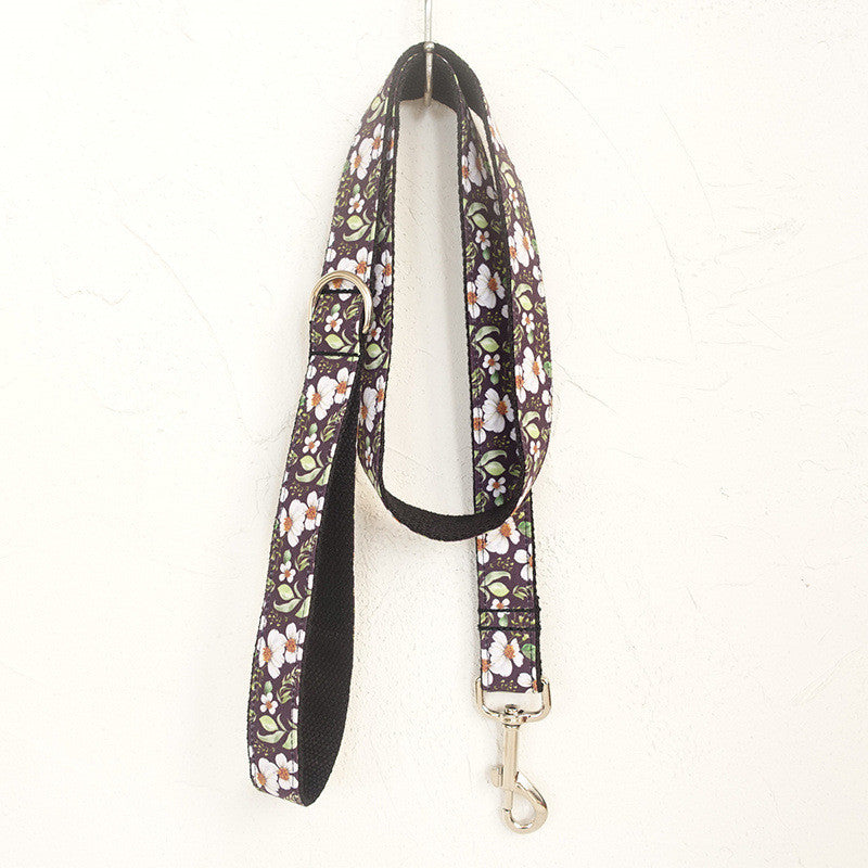 HKM-3686333 Stylish Polyester Dog Collar with Bow and Rope Set