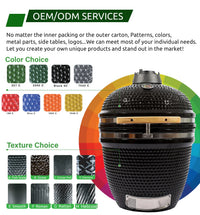HKM-368659 Portable Kamado Charcoal Grill for Outdoor Barbecuing, Fits 13 to 27 Inch Egg Grills