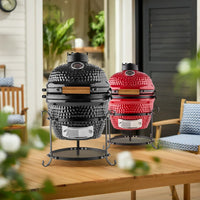 HKM-368659 Portable Kamado Charcoal Grill for Outdoor Barbecuing, Fits 13 to 27 Inch Egg Grills