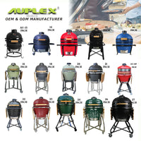 HKM-368659 Portable Kamado Charcoal Grill for Outdoor Barbecuing, Fits 13 to 27 Inch Egg Grills